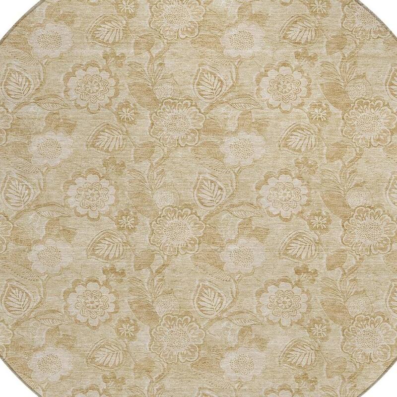 HomeRoots Floral Transitional Rectangle Outdoor Rug