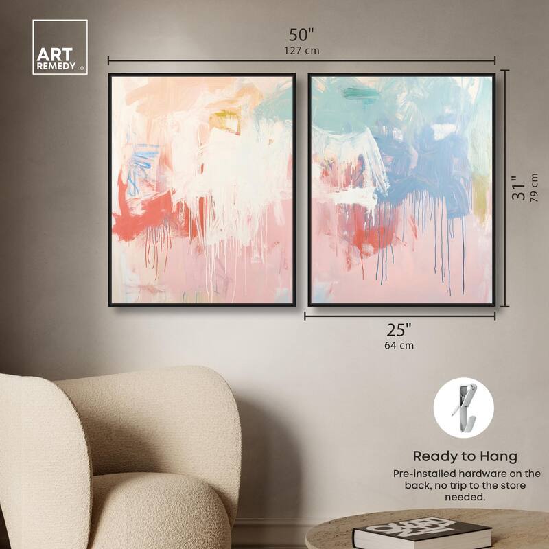 Breath of Colors Canvas Set of 2 by Art Remedy