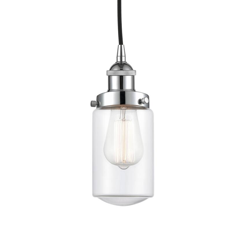 Innovations Lighting 616-1PH-10-5 Dover Pendant Dover 5" Wide Mini - Polished Chrome / Clear