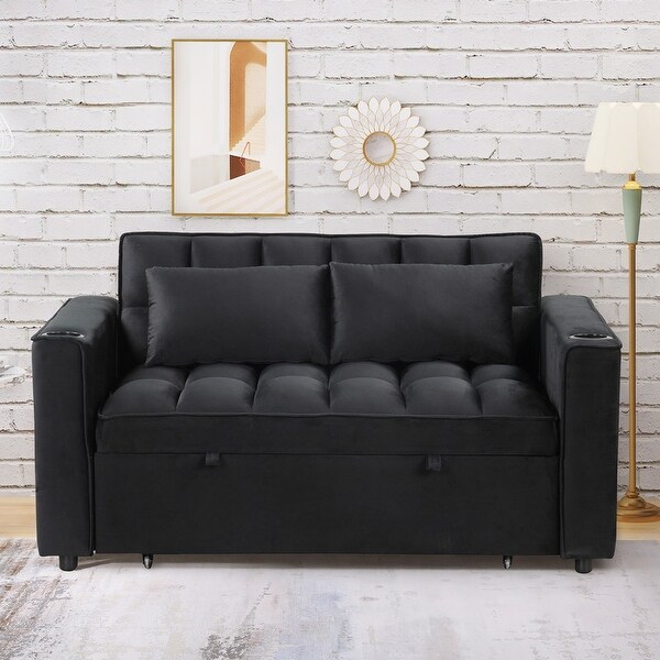 2 Seater Loveseats Sofa Couch, Pull-out Sleeper Sofa Bed 2 Seater Loveseats Sofa Couch, Pull-out Sleeper Sofa Bed