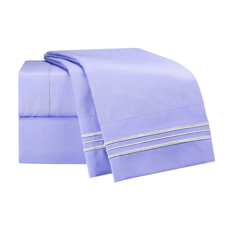 Clara Clark Premium 1800 Series Ultra-soft Deep Pocket Bed Sheet Set - Full - Lavender