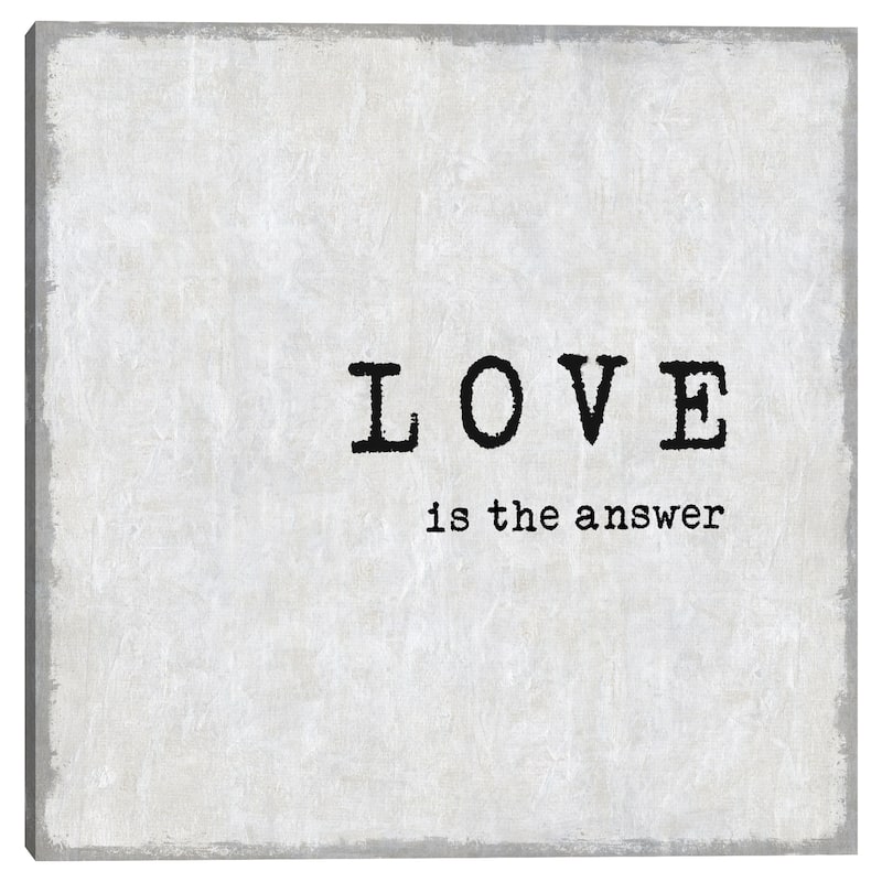 Love is the Answer by Jamie MacDowell Canvas Art Print