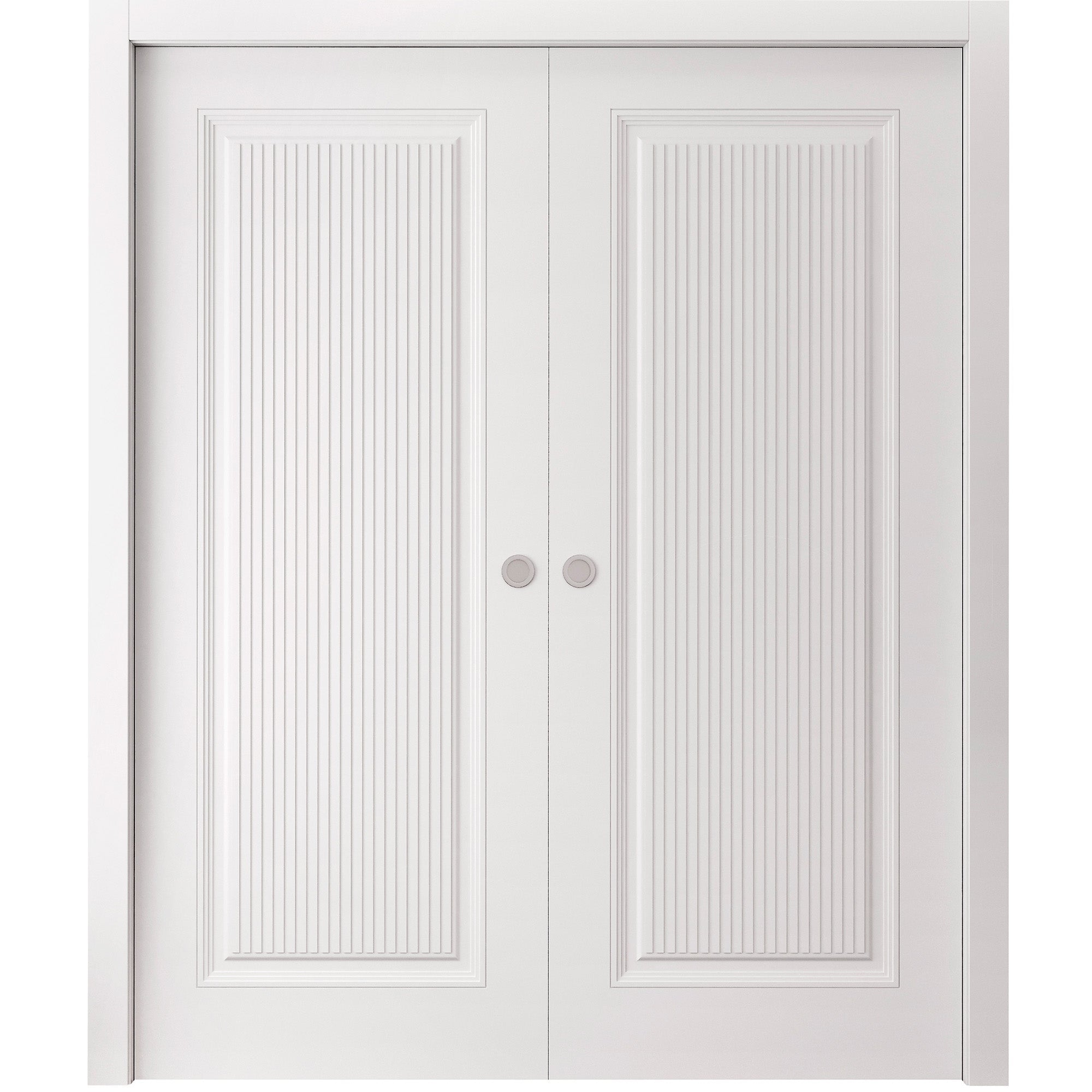 SartoDoors | Bathroom Door Pocket Door | Solid Wood | Hardware Set | 36x80, White Bedroom Door Pantry Door Closet Door