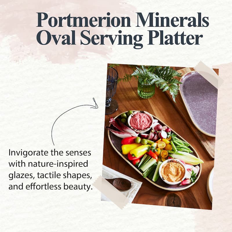 Portmeirion Minerals Oval Platter Amethyst