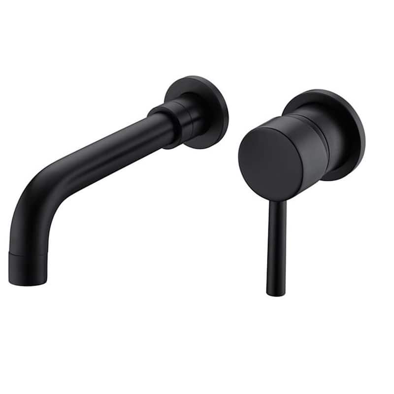PROOX wall Mount matte Black Faucet single handle hole - Matte Black