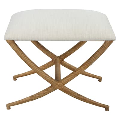 Uttermost Expedition White Fabric Small Bench - 23.5 W X 19.25 H X 15.75 D (in)