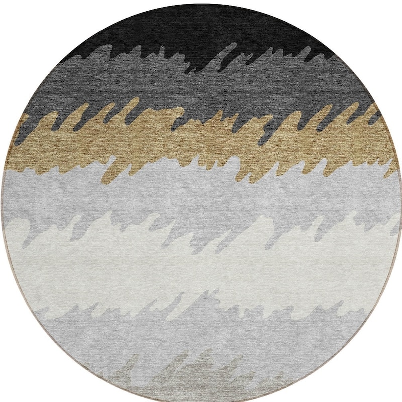 HomeRoots Striped Transitional Rectangle Outdoor Rug