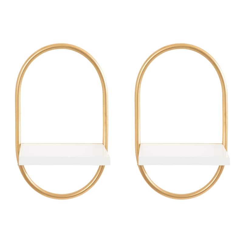 Kate and Laurel Olav Wall Shelf Set