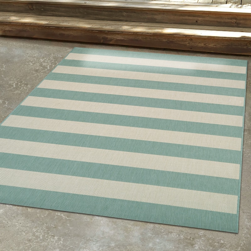 Dream Decor Rugs Hampton Striped Indoor Outdoor Area Rug