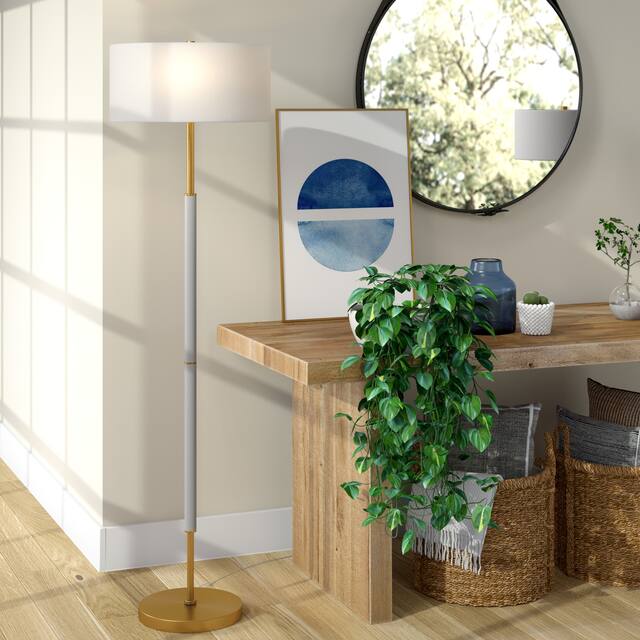 Silver Orchid Gotho Pedestal Contemporary Floor Lamp