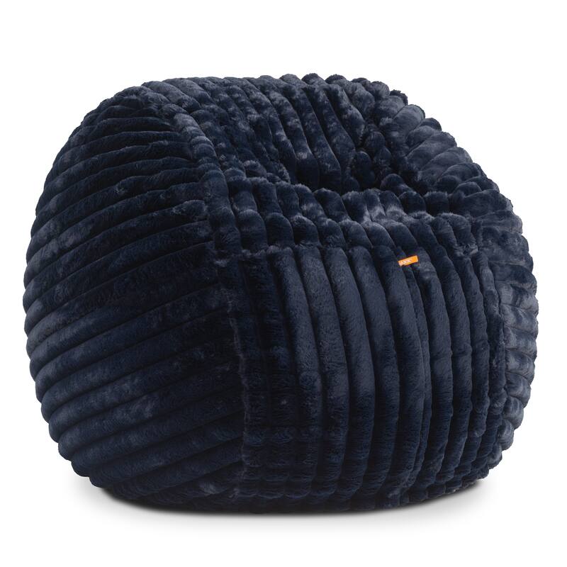 Jaxx Saxx 4ft - Large Round Bean Bag for Adults - Plush Synthetic Fur