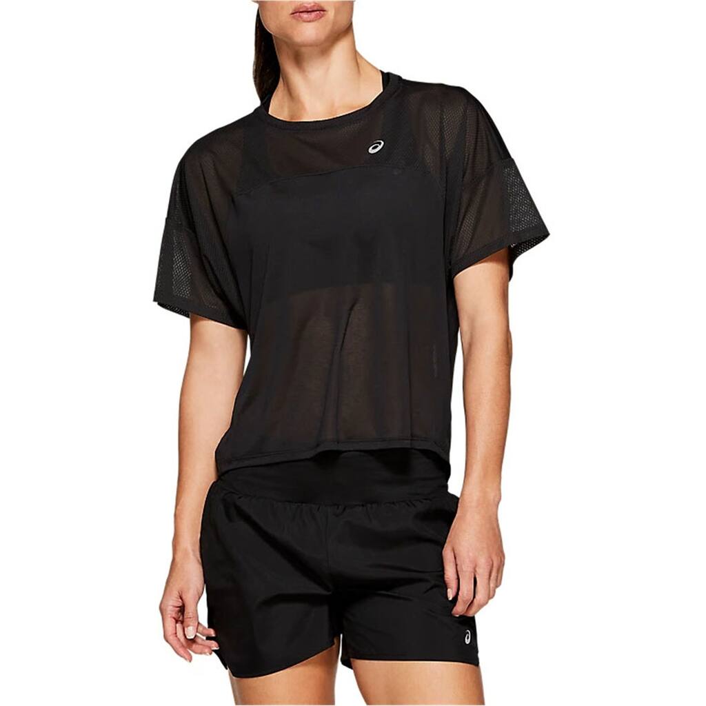 ASICS Womens Style Graphic T-Shirt, Black, X-Small