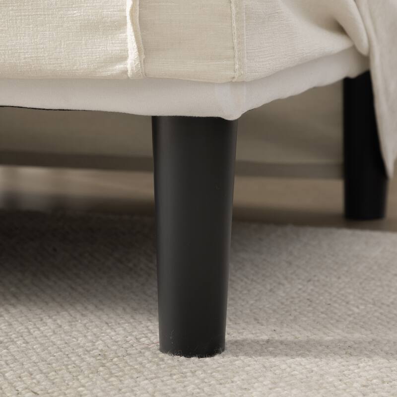 82.68" Extra-Wide Two-Seater Sofa with Chenille Upholstery, Armrest & Backrest Pillows for Living Room