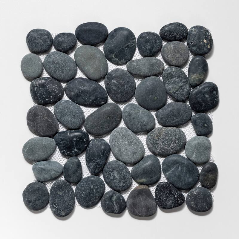 Classic Pebble 11 in. x 11 in. Mesh-Mounted Mosaic Wall and Floor Tile