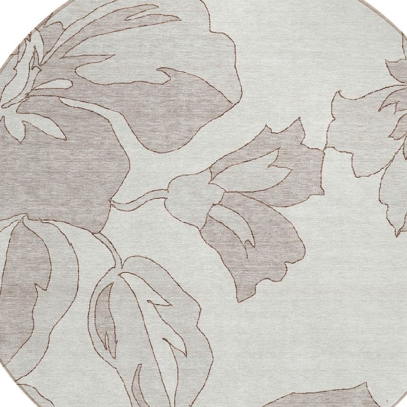 HomeRoots Floral Transitional Rectangle Outdoor Rug