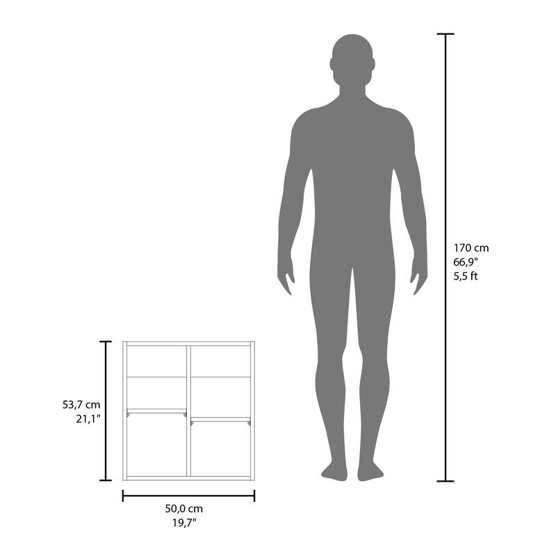 Medicine Cabinet with Mirror and 4 Shelves Wall Mounted Bathroom Storage