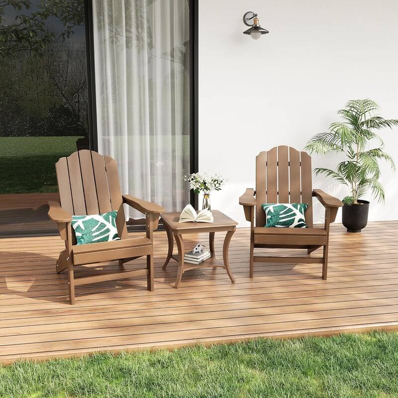 HDPE Adirondack Patio Chairs for Garden, Deck, Backyard, Poolside