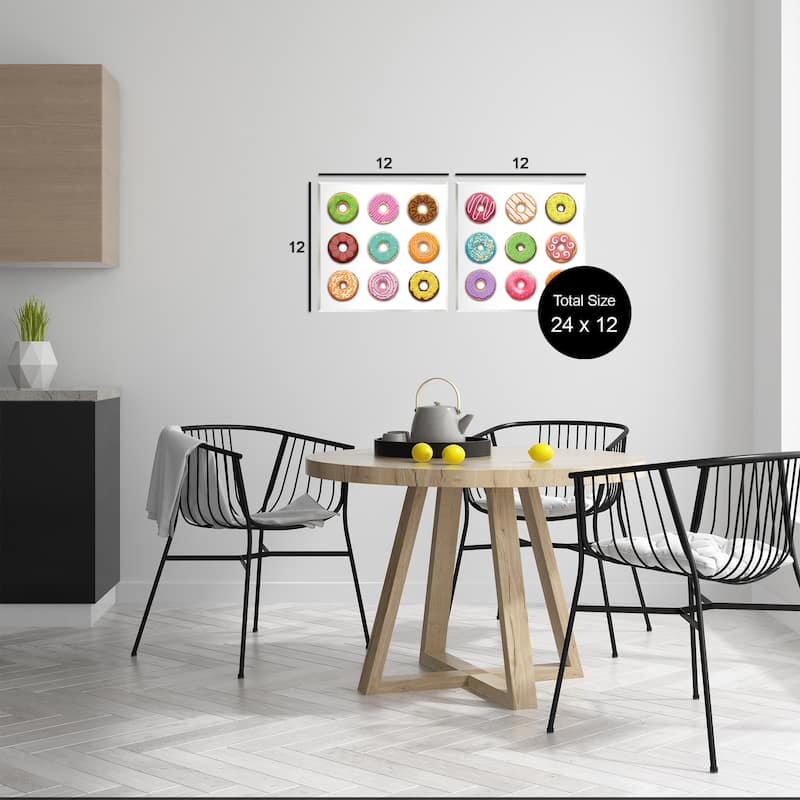 Stupell Bright & Fun Donuts Wall Plaque Art Design By Marcus Prime (Set of 2)