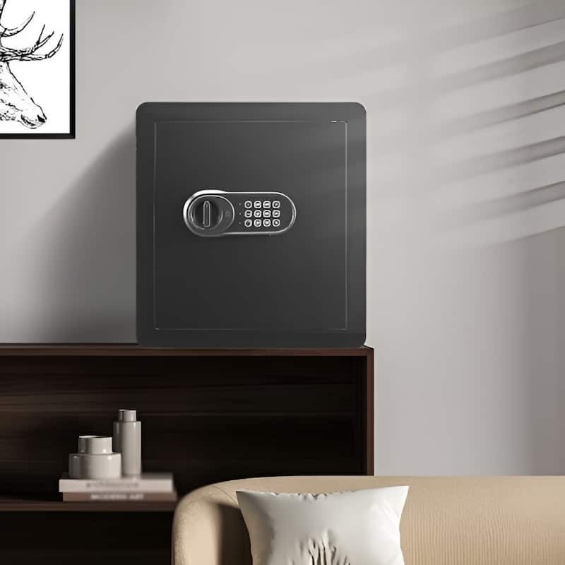 Black Cold-Rolled Carbon Steel Safe with Alarm, Dual Lock and 1.8 Cu Ft