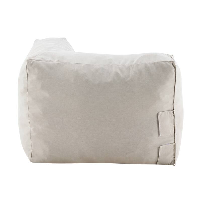 Christopher Knight Home - Nerissa 6-Piece Modular Outdoor/Indoor Bean Bag Sectional Sofa Set with Shredded Foam Filled & Ottoman