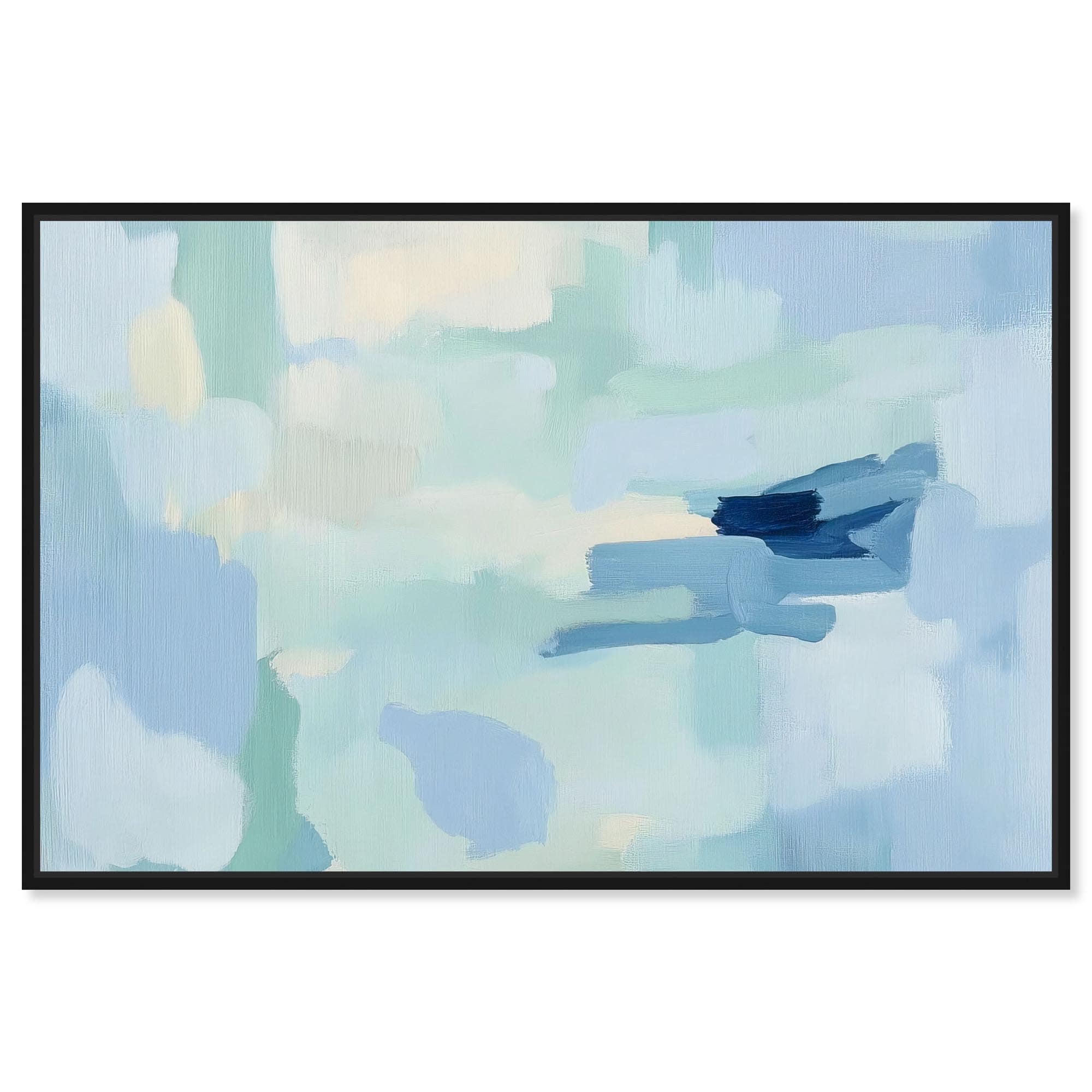 Morning Mist II Abstract Art Framed Canvas Print by Art Remedy