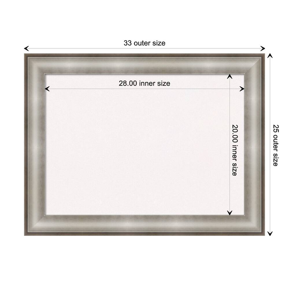 Imperial Silver Framed White Corkboard Bulletin Board