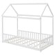 preview thumbnail 10 of 37, Kids and Baby Twin Size House Bed Platform Bed with Guardrails and Slats