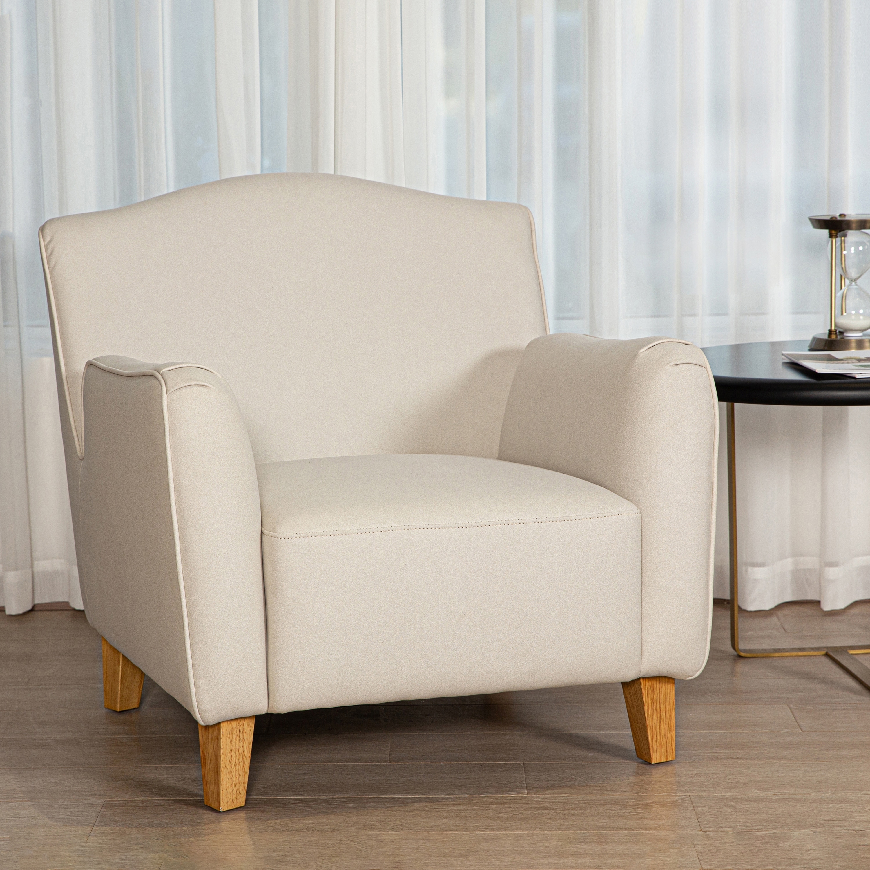 Cream check 2025 armchair