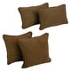 preview thumbnail 11 of 19, Blazing Needles Delaney Microsuede Throw Pillow Set (Set of 4) Chocolate