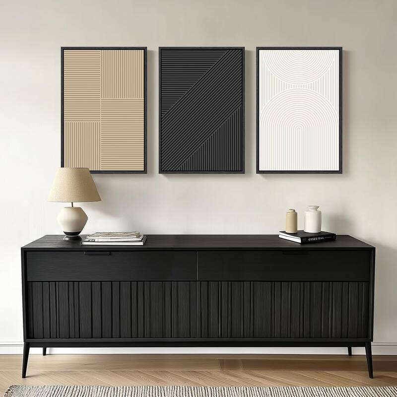 Modern Neutral Minimalist Canvas Paintings Wall Decor