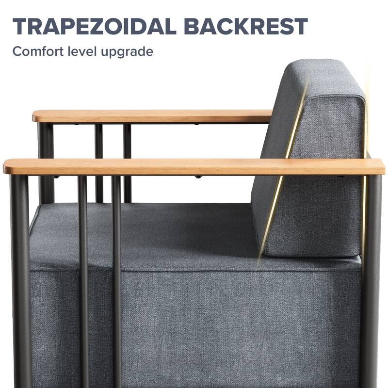 Gymojoy Luxury Patio Chair Set of 2 - 10" Extra Thick Cushions & Industrial Steel Frame - All-Weather Outdoor Furniture