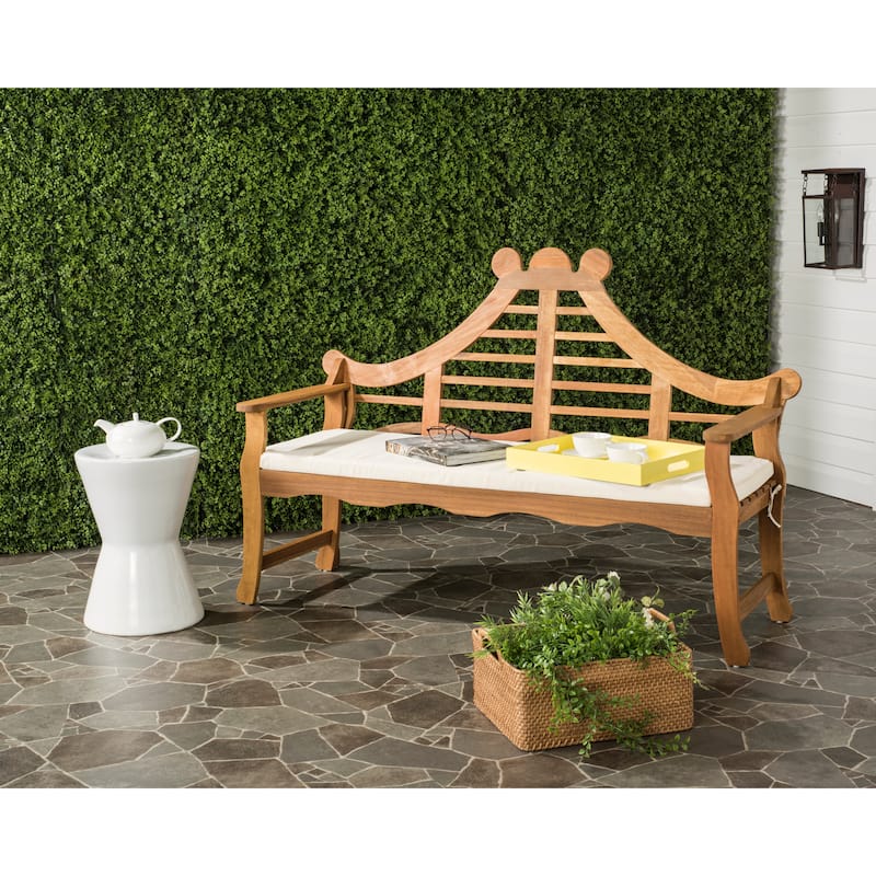 SAFAVIEH Outdoor Belen Bench - 26Wx63Dx43H - beige