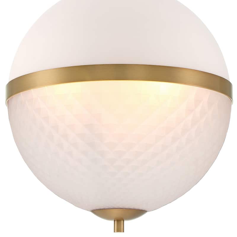 Dia 14 in. 3-Light Old Satin Brass Modern Pendant Light
