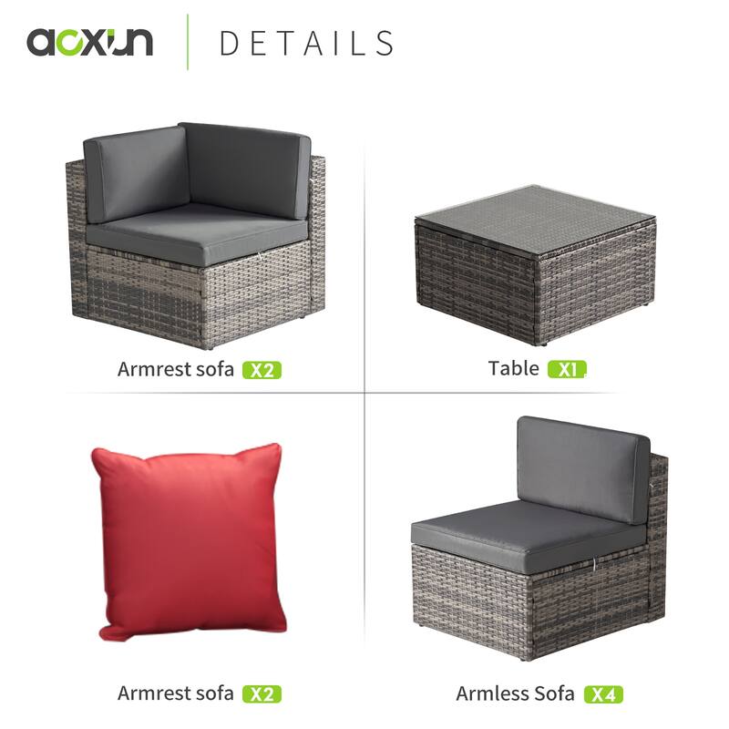 7PCS Outdoor Sectional Sofa Set
