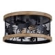 preview thumbnail 5 of 7, Kodiak 12-in W Black Rustic Round Cage Flush Mount Ceiling Light Fixture Tree Motif