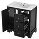 preview thumbnail 52 of 56, 30" bathroom vanity cabinet with ceramic basin, 3 drawers and adjustable shelves