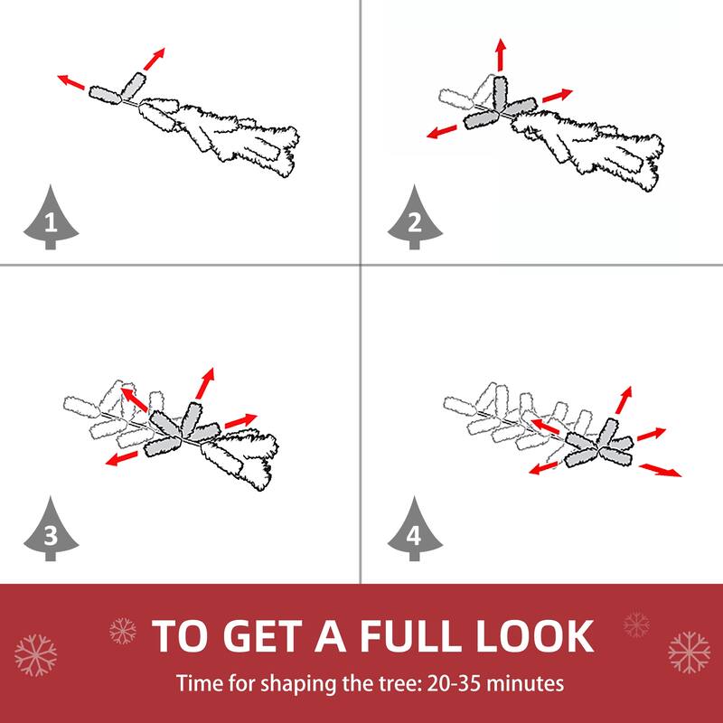 HOMCOM Unlit Spruce Artificial Tree - Realistic Branches, Pink