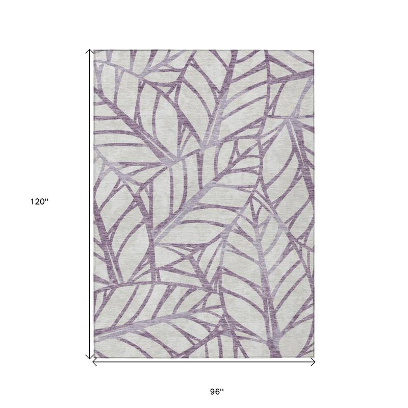 HomeRoots Floral Transitional Rectangle Outdoor Rug