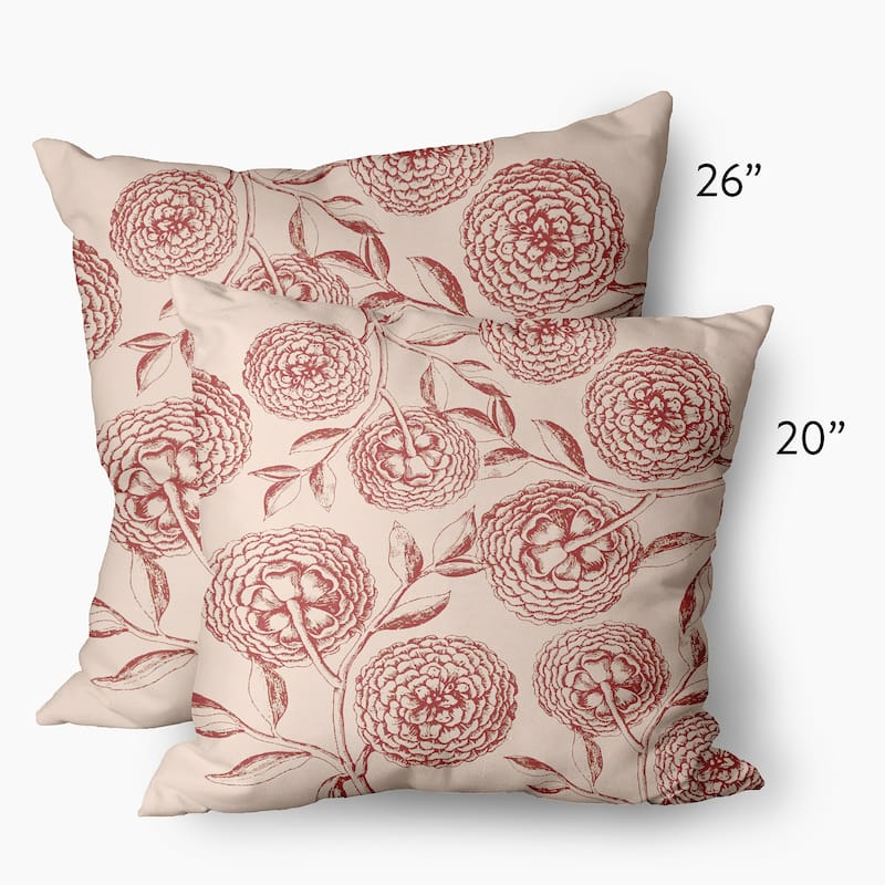 Antique Flowers Decorative Throw Pillow
