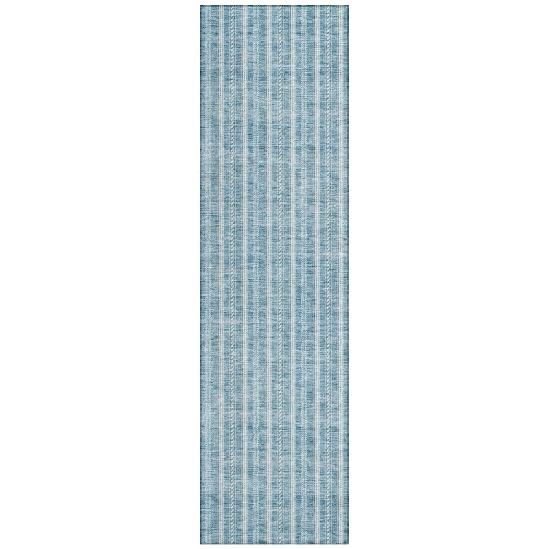 Machine Washable Indoor/ Outdoor Chantille Stripe Twist Rug