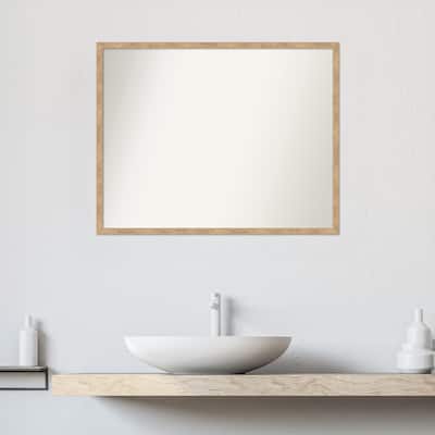 Imprint Non-Beveled Wood Framed Bathroom Vanity Wall Mirror