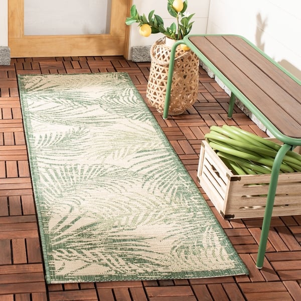 SAFAVIEH Courtyard Marla Tropical Indoor/ Outdoor Waterproof Patio ...