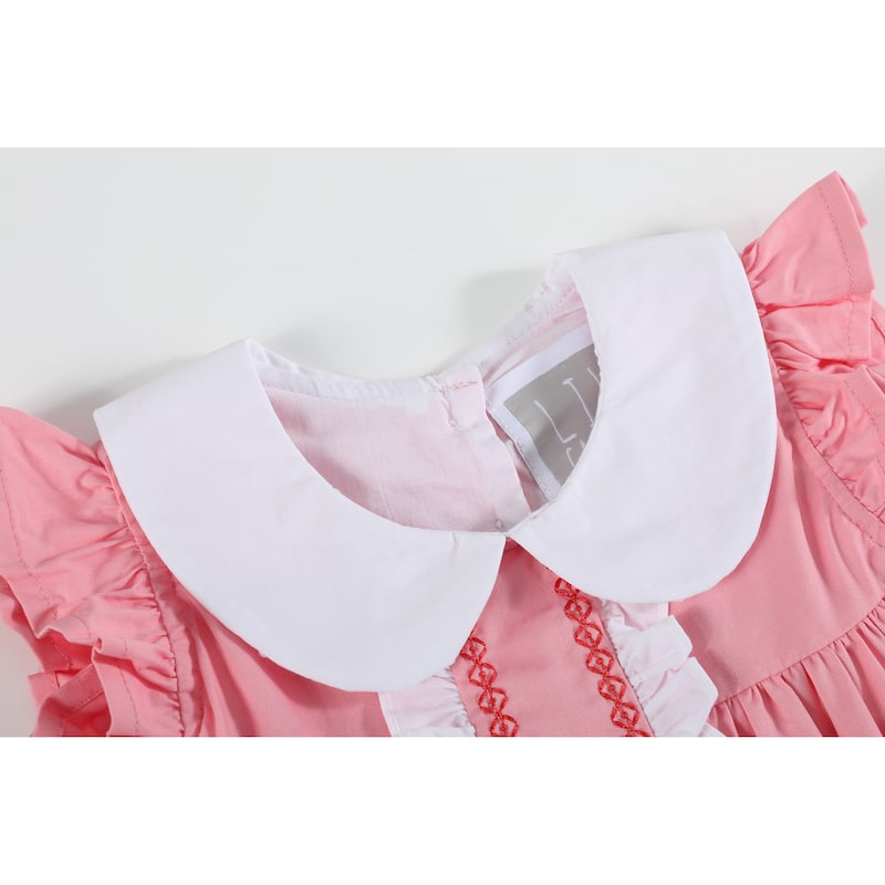 Lil Cactus Pink and Red Heart Valentine Ruffle Dress