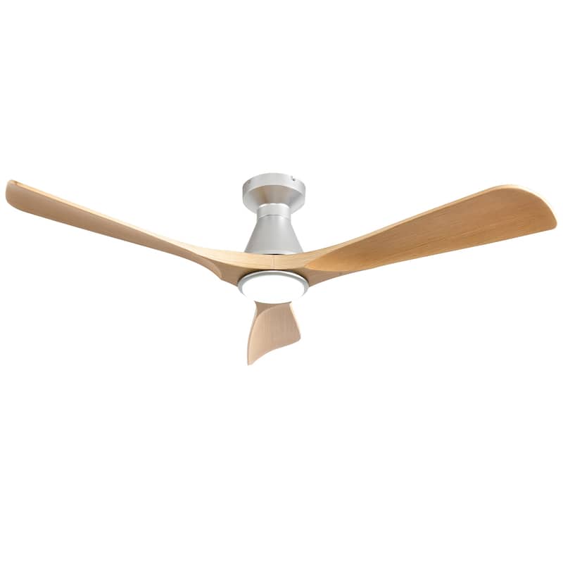 Ceiling Fan Without Light: 42-52 Inch 3 Blade Indoor Outdoor Fans for Patios - 52in - Wood