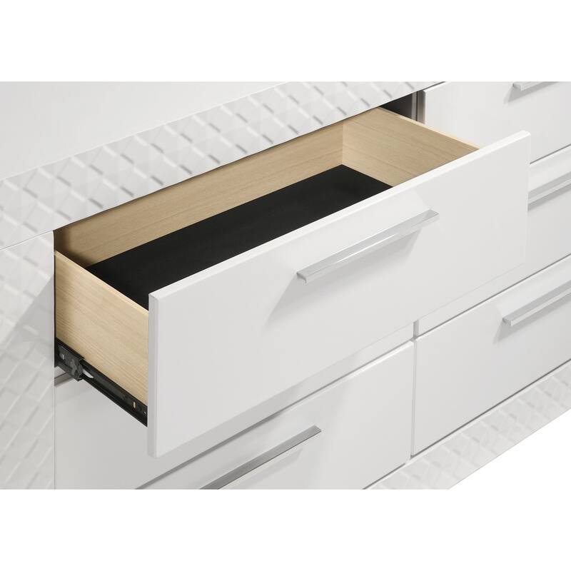 Ives 6-drawer Dresser and Mirror High Gloss