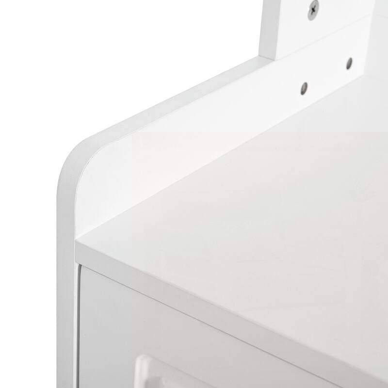 Four-Door Shoe Cabinet with Coat Rack