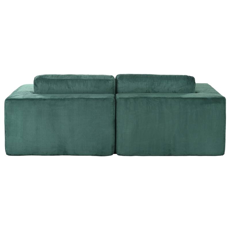 Corduroy Double Sofa Bed with 2 Pillows
