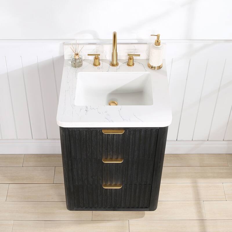 Cadiz Bath Vanity with Composite Stone Top without Mirror