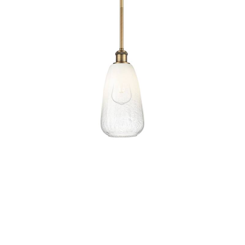 Innovations Lighting 516-1S-13-6 Brookhaven Almond Pendant Brookhaven - Brushed Brass / Opal