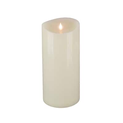 HGTV Home Collection 11 in Heritage Real Motion Real Motion Flameless Candle With Remote, Ivory, LED - 11 in
